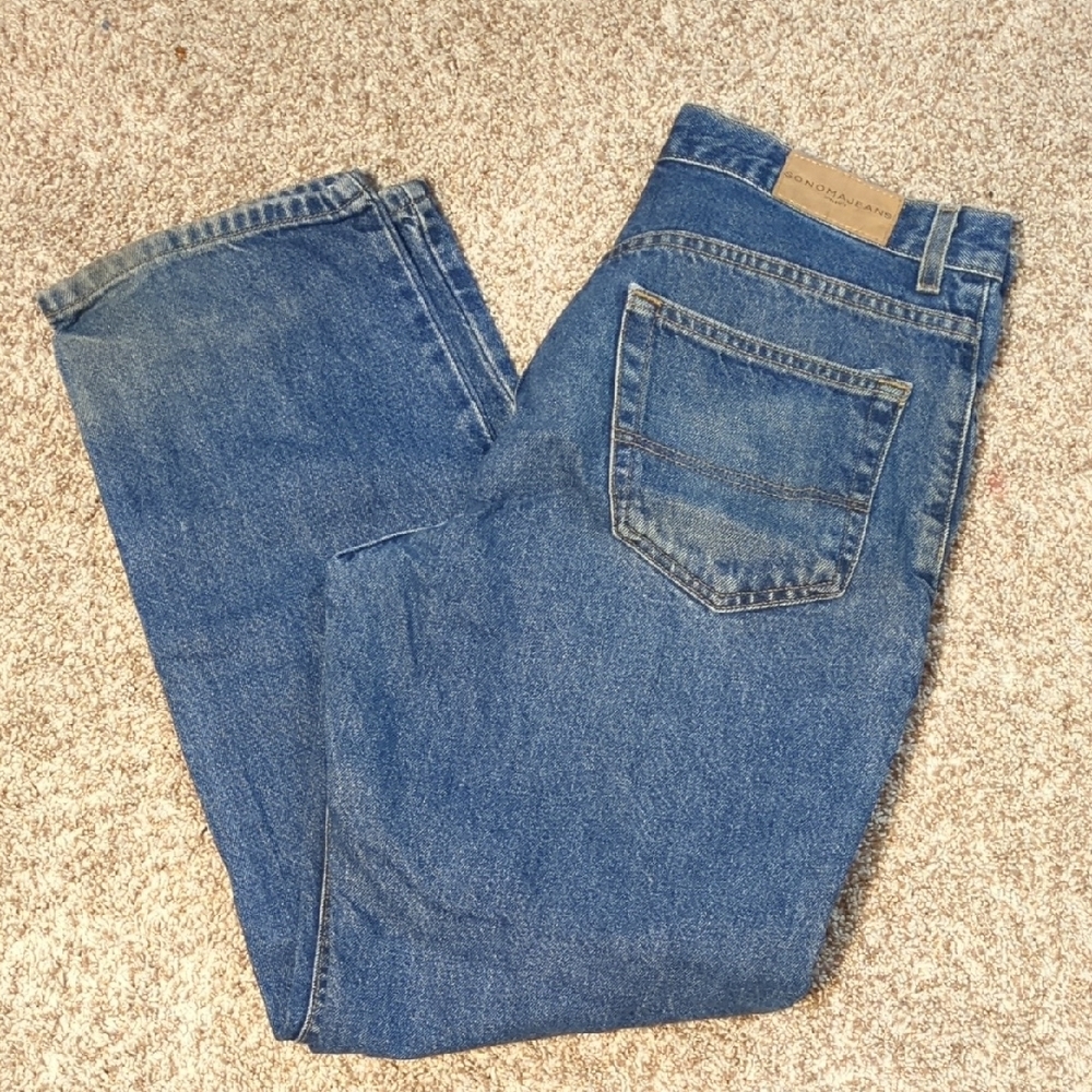 Sonoma Blue Relaxed Jeans with Classic Stitching